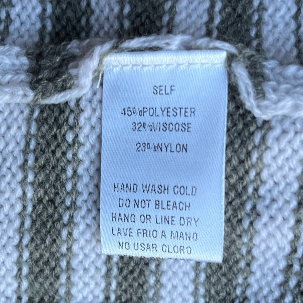 🆕 Easel Women's M Green Striped Knit Sweater Dress w/ Pockets Casual Oversized - Picture 8 of 10